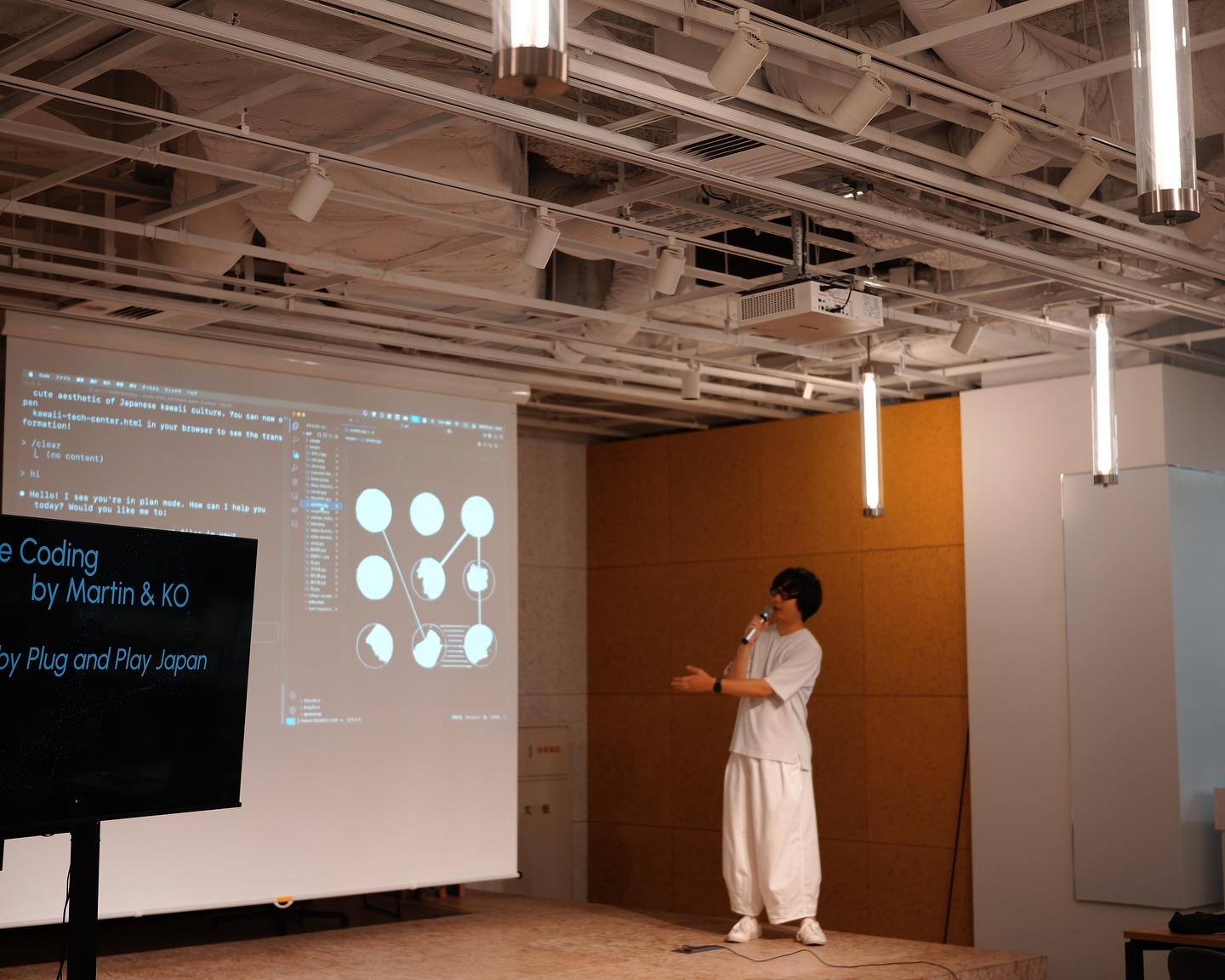 Live Vibe Coding パフォーマンスの様子